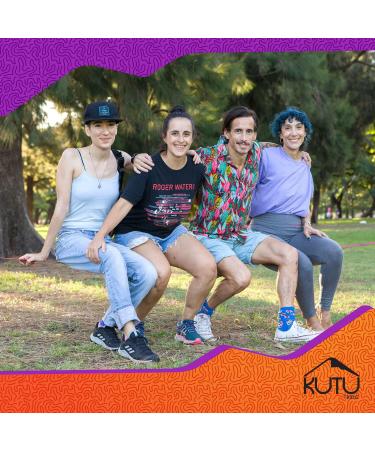 Kutu Tribe 60 ft Slackline Kit with Tree Protectors, Arm Trainer, Ratchet Cover - Ideal for Kids and Adults, Beginner Slackline with Training Line - Includes Carry Bag - Buy Online on GoSupps.com