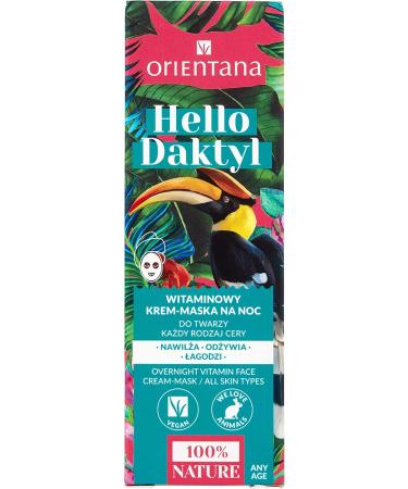 Orientana - Natural Vitamin Night Face Cream-Mask Hello Dactyl | Date Extract | Natural Vegan | Rich Creamy Texture | For Soft and Silky Skin | Every Skin Type - 40ml DATE & MANGO BUTTER - Buy Online on GoSupps.com