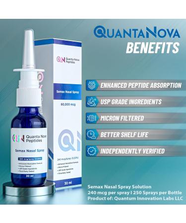 Quantum Innovation Labs Quanta Nova | Semax Spray | 240 mcg/Spray | 60 MG Per Bottle | Third Party Tested | Enhanced Absorption Formula | Micron Filtered | COA Included | 30 mL - Buy Online on GoSupps.com