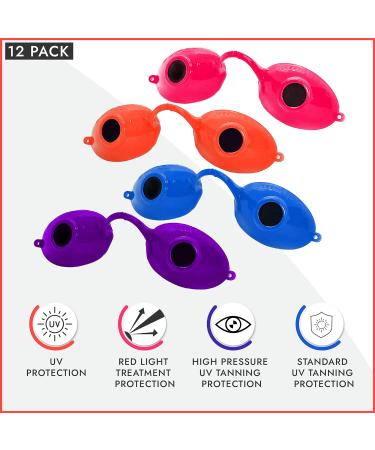 Super Sunnies UV Eye Protection Goggles - FDA Compliant | 12 Pack Mixed Eyeshields - Buy Online on GoSupps.com
