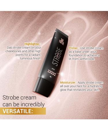 So True Strobe Cream Gold For Face Radiance Multipurpose Strobe Cream Dewy Glazed Instant Glow Highlighter For Face Boosts Hydration For All Skin Types 30g 1.05oz (Pack of 2) - Buy Online on GoSupps.com