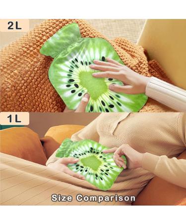 Naanle Kiwi Slice Hot Water Bottle - 1L Transparent Heat Bottle for Bed | Hand & Foot Pain Relief & Cold Therapy - Buy Online on GoSupps.com