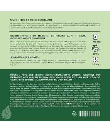  Alpi Nature Alpi Nature Organic Nettle Herbal Tea 120 x 120 x 1 g Sachets 120 g Pack of 6 x 20 Sachets - Buy Online on GoSupps.com