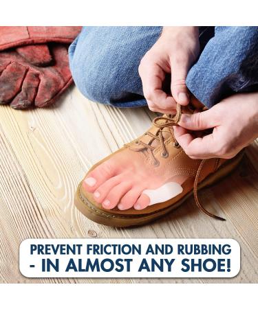Pinky Toe Bunion Corrector - 2 Soft Gel Silicone Toe Separators for Hallux Valgus & Bunionette Relief | Small Toe Protection Pads - Buy Online on GoSupps.com