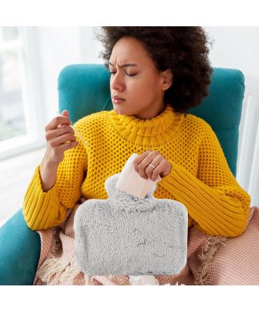 Heat Bottle with Soft Cover - 1500ml Hot Water Bag | Fleece Handbag for Cramps | Removable Bed Warmer - Kot-au - Buy Online on GoSupps.com