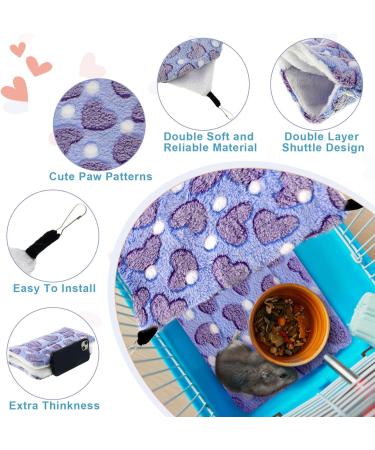 Weewooday 8 Pcs Bulk Small Pet Cage Hammock Bed Mats Set Sugar Glider Crate Kennel Pad Ferret Hanging Hammock Hideout Guinea Pig Accessories for Hamster Squirrel Ferret Chinchilla Rat Parrot (Heart) - Buy Online on GoSupps.com