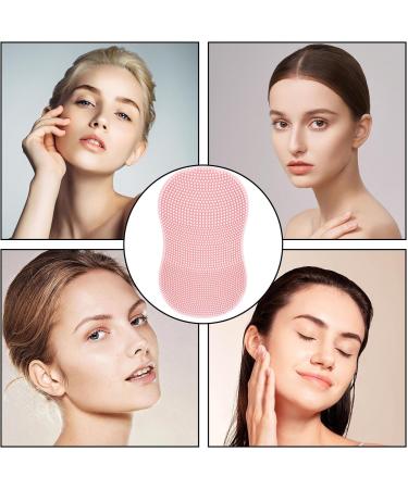 Face Scrubber Brush - Finger Handle Silicone Face Brush for Deep Cleansing Ergonomic Grip Women Men Face Scrubber for Massaging for Travelling Dormitory Pink - Buy Online on GoSupps.com