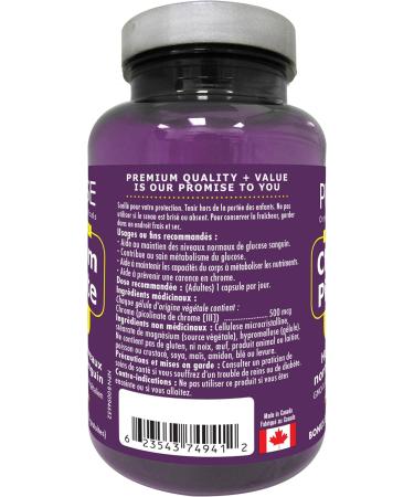 Promise Chromium Picolinate 500mcg 250 Capsules- Healthy Weight and Blood Sugar Support -Supports Fat and Protein Metabolism -Dairy and Gluten-Free- Made In Canada - Buy Online on GoSupps.com
