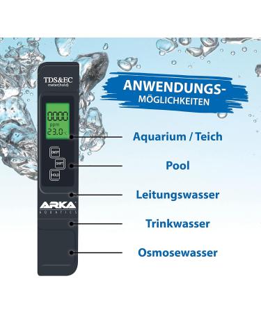 Arka Myaqua Set - PH & TDS/EC Measuring Device for Aquariums Pools Ponds & Drinking Water | Accurate Water Quality Testing - Buy Online on GoSupps.com