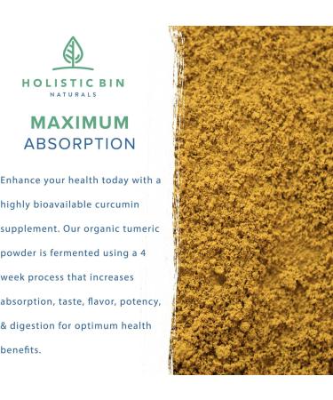 Organic Fermented Turmeric Powder | Hawaiian Grown White Gold | Pure Curcumin with Ginger | Probiotic Superfood Supplement 56g - Buy Online on GoSupps.com