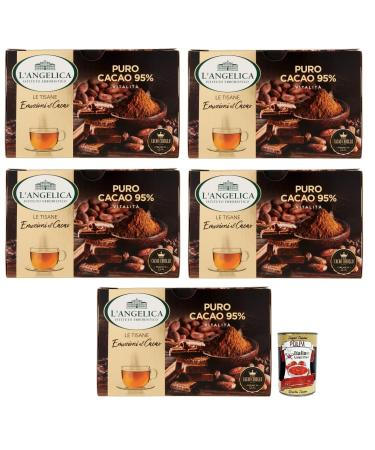 Italian Gourmet E.R. L' Angelica Tisana Puro Cacao Vitality tisane de cacao pur 95 % lot de 15 filtres + bo te italienne Gourmet Pulpa di Pomodoro 400 g