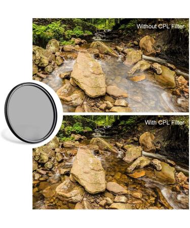 K&F Concept 77mm CPL Polarizer Filter for Camera Lens - Reduce Glare, Enhance Contrast - Ultra-Slim Design with Cleaning Cloth - Buy Online on GoSupps.com
