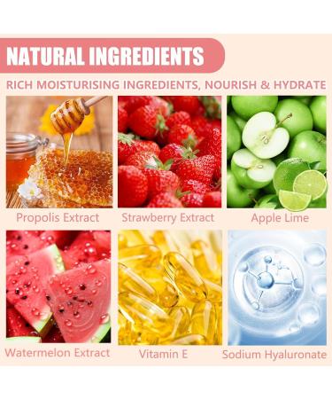 Bee Lip Balm & Overnight Moisturizing Lip Mask - Honey Strawberry Watermelon & Lime | Hydrating Scrubs for Dry Cracked Lips - Buy Online on GoSupps.com