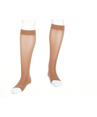 medi Assure 15-20 mmHg Calf High Compression Stockings Open Toe