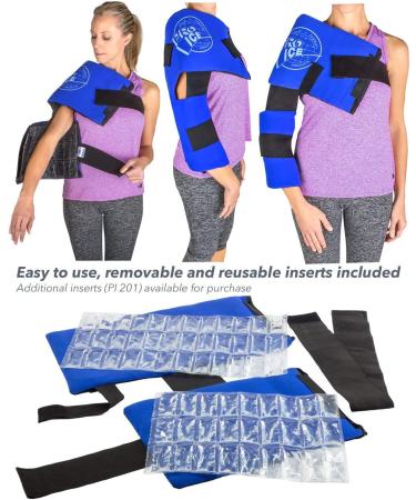 Pro Ice Adult Shoulder and Upper Arm Ice Wrap - Pain Relief for Rotator Cuff, Upper Arm, and Elbow - Buy Online on GoSupps.com