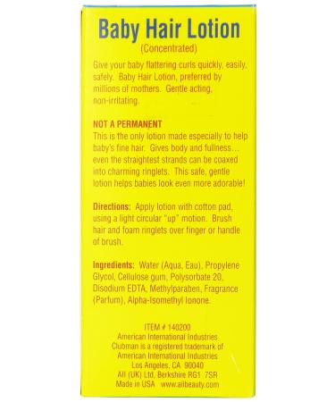 Clubman Baby Hair Lotion - 2 fl oz | Gentle Care for Delicate Baby Hair - Buy Online on GoSupps.com