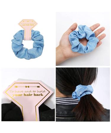 8 Pack Satin Bridesmaid Scrunchies - Bachelorette Party Favors in Light Blue - Buy Online on GoSupps.com