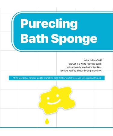 Purecling Self-Adhesive Shower Bath Sponge 5g/PCS - Body Wash Sponge for Men and Women - No Hanging Cord - Buy Online on GoSupps.com