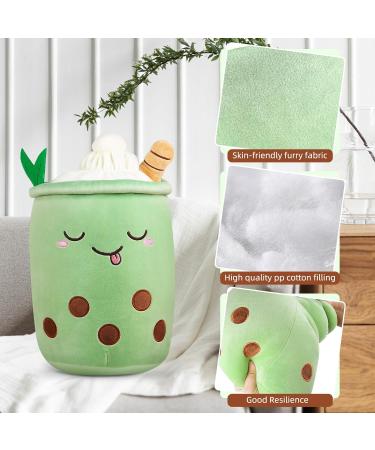 BoBa Plushie Bubble Tea Fruit Ice Cream Stuffed Animal Pillow - 24cm Green - Buy Online on GoSupps.com