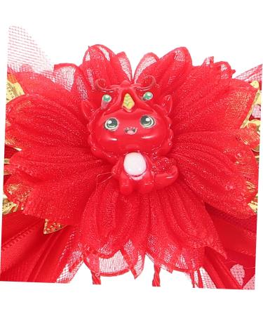 Ipetboom fabric hair pin hairpins girls hair barrettes child girl Hanfu red chinese hair accessories Hair clips temperament Large ribbon hairpin hair accessories accessories - Buy Online on GoSupps.com