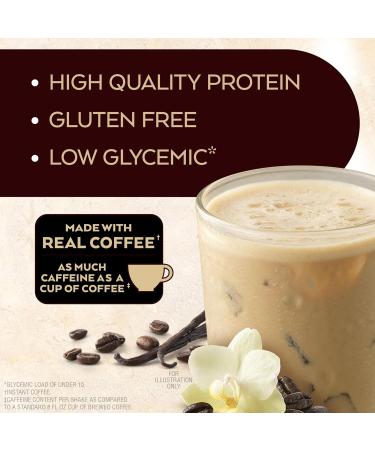 Atkins Iced Coffee Vanilla Latte Protein Shake with 15g Protein 4g Net Carb 1g Sugar and Atkins Peanut Butter Protein Cookie with 10g Protein 3g Net Carb 1g Sugar Keto Friendly Low Glycemic Rich in Fiber - Buy Online on GoSupps.com