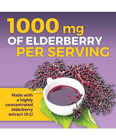 Viva Naturals Elderberry with Vitamin C and Zinc (120 Capsules) - 1000mg Sambucus Elderberry Immune Support Supplement Black Elderberry Capsules for Adults Elderberry Vitamins - 2 Months Supply 120 Count (Pack of 1) - Buy Online on GoSupps.com