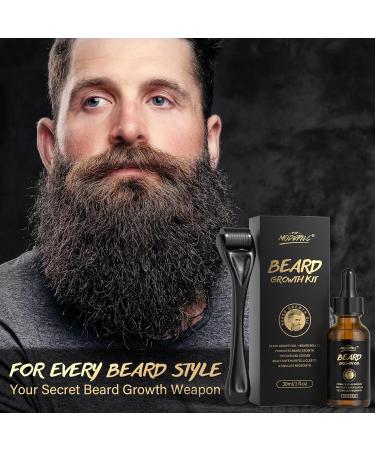 Buy Bartwachtums Set - Biotin Beard Growth Oil & Scooter for Hair Growth | Male Face Hair Treatment | Thickening Serum 1 fl oz - Buy Online on GoSupps.com