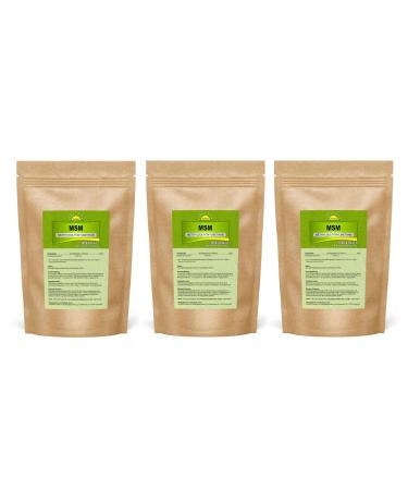 Bonemis Premium MSM powder 3 kg (3 bags of 1 kg each) 99.95% purity 60-80 mesh without silicon dioxide without DMSO residues