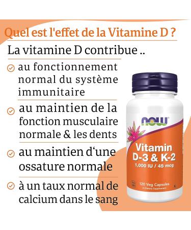Now Foods Vitamin D3 & K2 1 000 IU 120 Vegan Capsules Lab Tested Multivitamins Gluten Free Soy Free Vegetarian - Buy Online on GoSupps.com