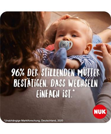 NUK Star Baby Pacifier Set | BPA-Free Silicone | Day & Night Luminous Effect | 0-6 Months | Blue Koala - 2 Pieces - Buy Online on GoSupps.com