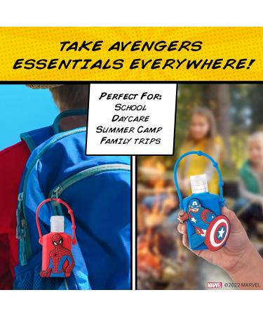 Disney Store Marvel Hand Sanitizer Holder Set - Pack of 4 | Refillable & Portable Sanitizers with Clips - Buy Online on GoSupps.com