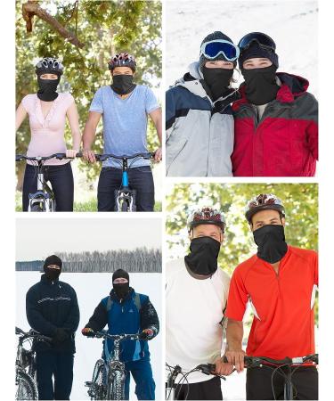 Men's 9-Piece Full Face Ski Mask Balaclava Hood - Winter Outdoor Breathable Black Face Mask - Buy Online on GoSupps.com