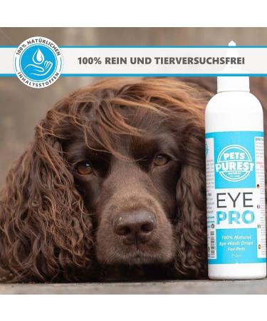 Pets Purest Eye Drops for Dogs & Cats | 250ml Natural Eye Cleaning Solution | Quick Relief for Itchy & Watery Eyes - 2023 Model - Buy Online on GoSupps.com