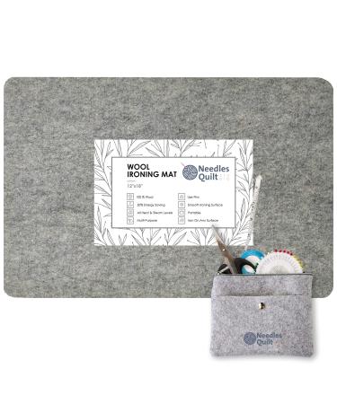 18 X 12 Wool Pressing Mat | 100% Natural New Zealand Wool Ironing Mat for Quilting Ironing Station - Wool Ironing Pad Quilters Pressing Pad - Pressing Mat Quilting Ironing Pads for Quilters 12 X 18
