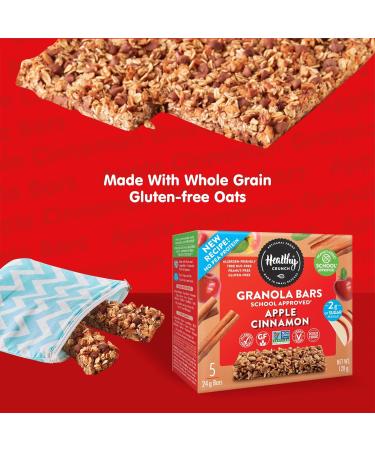 Healthy Crunch Granola Bars 5 x 24g - School Approved - Low in Sugar (Caramel Apple 6 Pack) - Buy Online on GoSupps.com