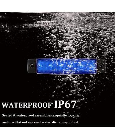 10Pcs Blue LED Boat Interior Lights | Marine Courtesy Lighting for Fishing Pontoon Kayak Yacht Sailboat | Waterproof Deck Transom Cockpit Navigation Strip - Buy Online on GoSupps.com