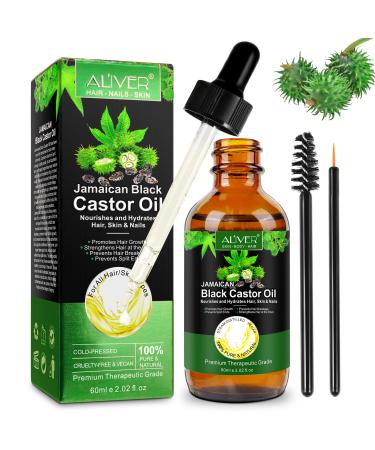 Jamaican Black Castor Oil (2.02 fl oz)  Castor Oil for Hair Growth  Nourishes and Hydrates Hair  Skin & Nails  Prevents Hair Breakage  Organic Hair Growth Oil  Natural Hair Care Oil  Cruelty Free 2.02 Fl Oz (Pack of 1)