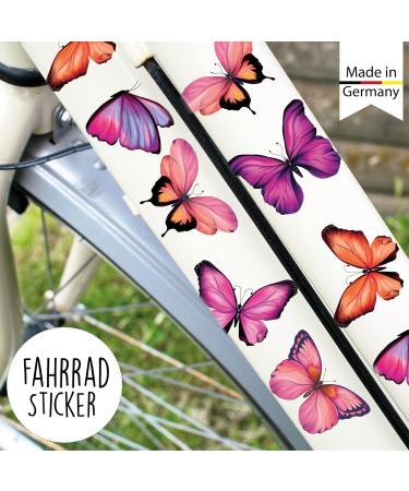 34-Piece Pink Butterfly Wall Decal Set for Children's Bicycles | Fun Bicycle Stickers & Decorations - Buy Online on GoSupps.com