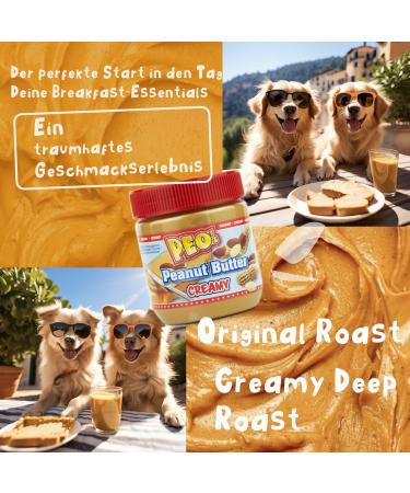 PEO's 12 x 340g Creamy Peanut Butter | Natural Peanut Butter from Roasted Peanut Kernels | Delicious Full Flavor Peanut Compote | Pack of 12 - Buy Online on GoSupps.com