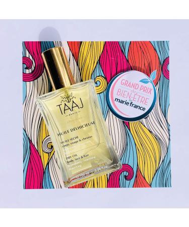 Taaj Delicious Dry Beauty Oil | Nourish & Revitalize Skin | Vegan Body Face & Hair Oil | 96% Natural Ingredients | 100ml - Buy Online on GoSupps.com
