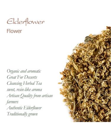 Organic Elderflower Tea - Holunder Flowers Herbal Tea - 100g - Sambucus & Elderberry Tea for Wellness - Buy Online on GoSupps.com