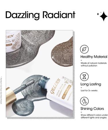Gellen Cat Eye Gel Nail Polish Kit - Silver Series Cat Eye Gel 6 Colors Soak off Nail Art Gel Gel Polish 10ml - Buy Online on GoSupps.com