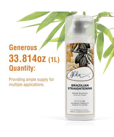 Brazilian Keratin Smoothing Treatment - Sulfate Free Blowout System for Dry Damaged Hair | Eliminate Curls & Frizz (32 Fl Oz - Buy Online on GoSupps.com