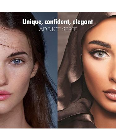 Anesthesia Colored Contact Lenses - Addict Gray (-2.50 Diopter) | Monthly Strongly Covering Lenses for Dark Eyes | Natural Look | 6-Month Wear - Buy Online on GoSupps.com