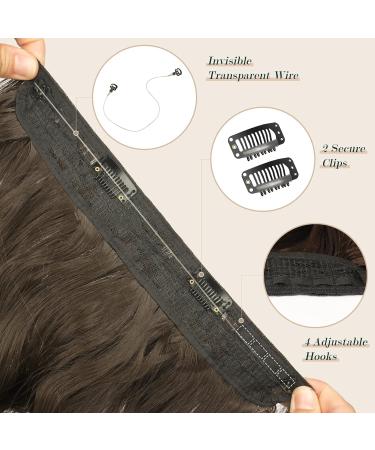 FESHFEN Invisible Wire Hair Extensions - 20 Inch Chestnut Brown - Buy Online on GoSupps.com
