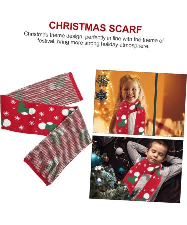 Elegant Subsofan Winter Scarf for Women | Red Christmas Scarf | Holiday Gift for Children | 124x19cm - Buy Online on GoSupps.com