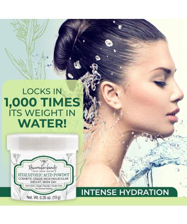 High Molecular Weight Hyaluronic Acid Serum Powder - 10g | Cosmetic Grade Hydrating Ingredient for Homemade Serums & Skin Care - Buy Online on GoSupps.com