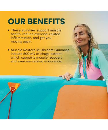 Charlotte's Web Muscle Restore Mushroom Gummies for Adults Chaga & Tart Cherry Supplement for Muscle Recovery and Fatigue Vegan Kosher Non-GMO (Dark Cherry Flavor 30 Servings) - Buy Online on GoSupps.com