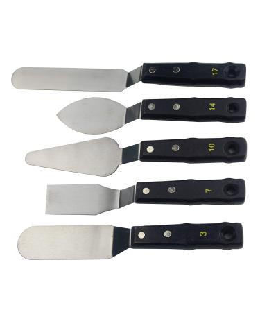 Large Painting Knife 5pcs by AebDerp Acrylic Paint Knife with Stainless Steel Palette Knives for Artist Painting Supply