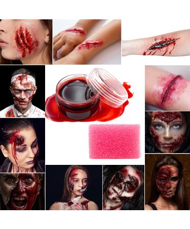 Immetee Scar Wax SFX Makeup Kit - Face & Body Paint, Fake Blood, Brushes & Sponge for Halloween & Christmas - Buy Online on GoSupps.com